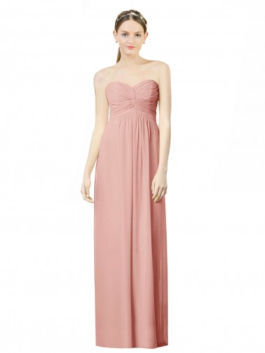 A-Linien Chiffon Lange Brautjungfernkleider Verkäufer