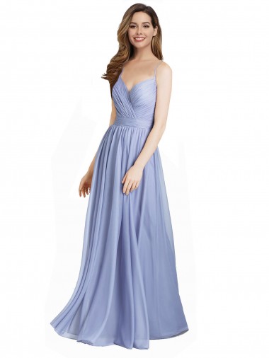 A-Linien Chiffon Spitze Lange Brautjungfernkleider Verkäufer
