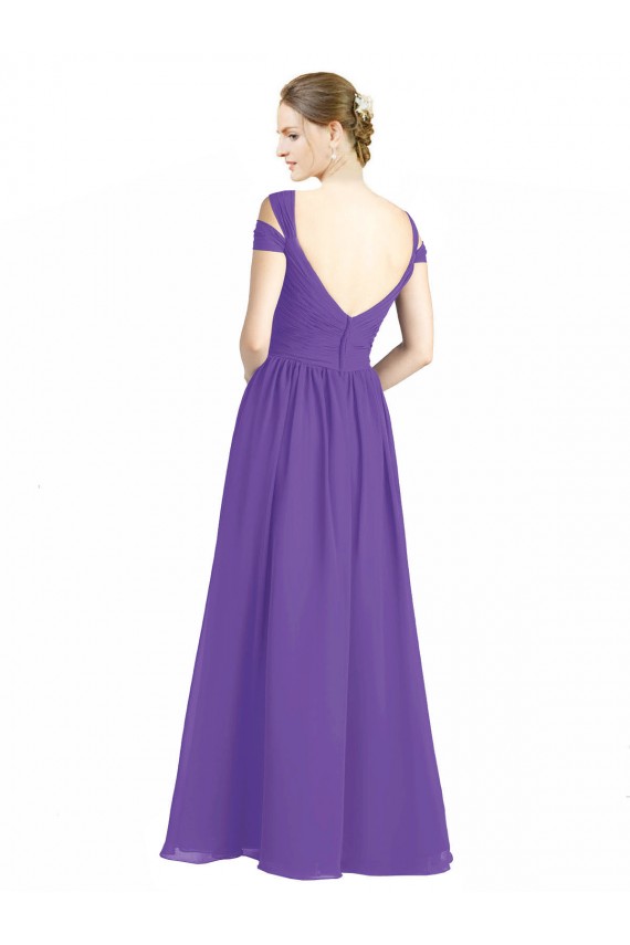 A-Linien Off-Schulter Chiffon Lange Brautjungfernkleider Verkäufer