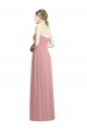 Altrosa A-Linien Trägerlos Chiffon Lange Formale Brautjungfernkleider / Abendkleider Verkäufer
