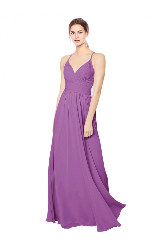 Dahlie A-Linien Chiffon Lange Brautjungfernkleider Verkäufer