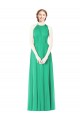 Emerald A-Linien Neckholder Chiffon Lange Brautjungfernkleider Verkäufer