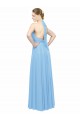 Immergrün A-Linien Neckholder Chiffon Lange Brautjungfernkleider Verkäufer