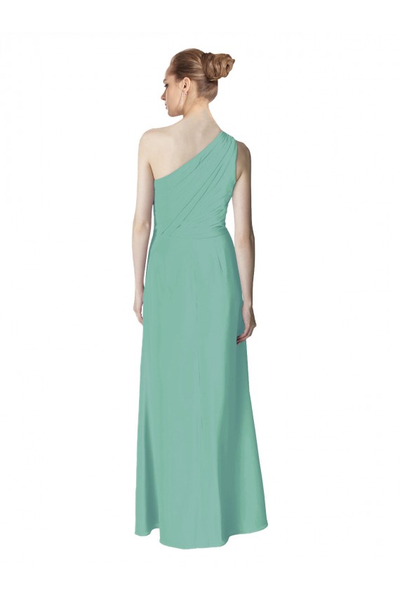Jade A-Linien Eine-Schulter Chiffon Lange Brautjungfernkleider Verkäufer
