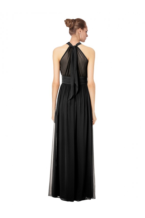 Jagdgrün A-Linien Neckholder Chiffon Lange Brautjungfernkleider Verkäufer