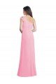Kaum Rosa A-Linien Eine-Schulter Chiffon Lange Brautjungfernkleider Verkäufer