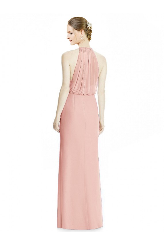 Meerjungfrau Neckholder Chiffon Lange Brautjungfernkleider Verkäufer