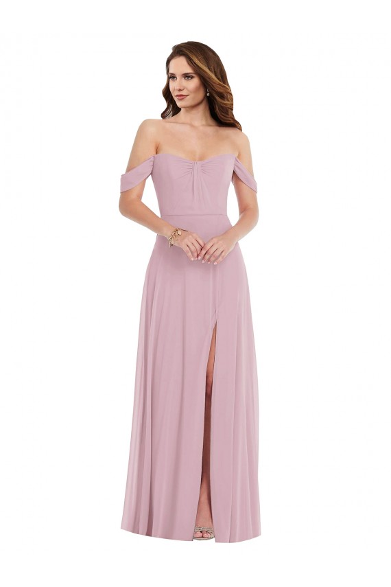Primel A-Linien Chiffon Lange Brautjungfernkleider Verkäufer