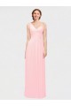 Rosa A-Linien Eine-Schulter Chiffon Lange Brautjungfernkleider Verkäufer