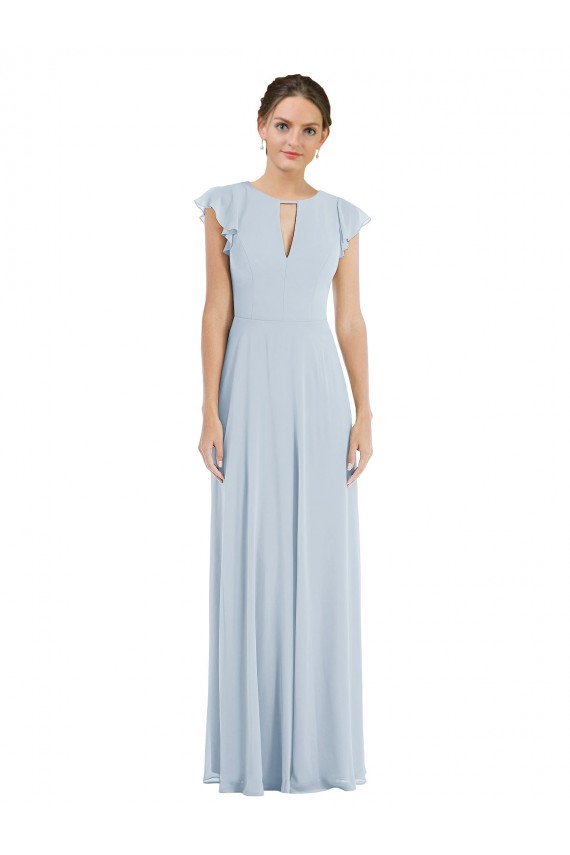 Seeglas A-Linien Chiffon Lange Formale Brautjungfernkleider / Abendkleider Verkäufer