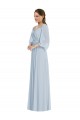 Seeglas A-Linien Off-Schulter Chiffon Lange Formale Brautjungfernkleider / Abendkleider Verkäufer