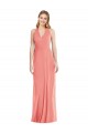 Wüstenrose Trompete Neckholder V-Ausschnitt Chiffon Lange Formale Brautjungfernkleider / Abendkleider Verkäufer